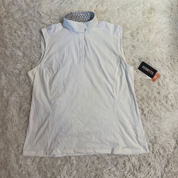 New Women’s Size 2X White Kerrits Sleeveless Horseback Riding Show Shirt - Picture 1 of 6